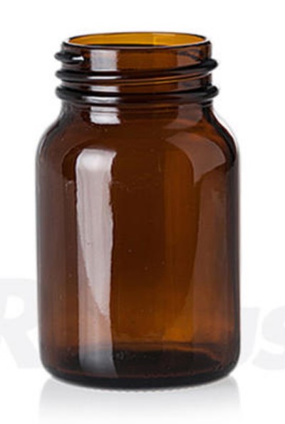 Wide-mouth bottles, soda-lime glass