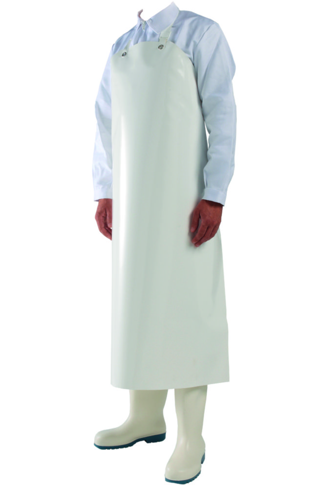 [6291678] Protective Apron, Manulatex SIERRA, waterproof vinyl, white, pack og 10