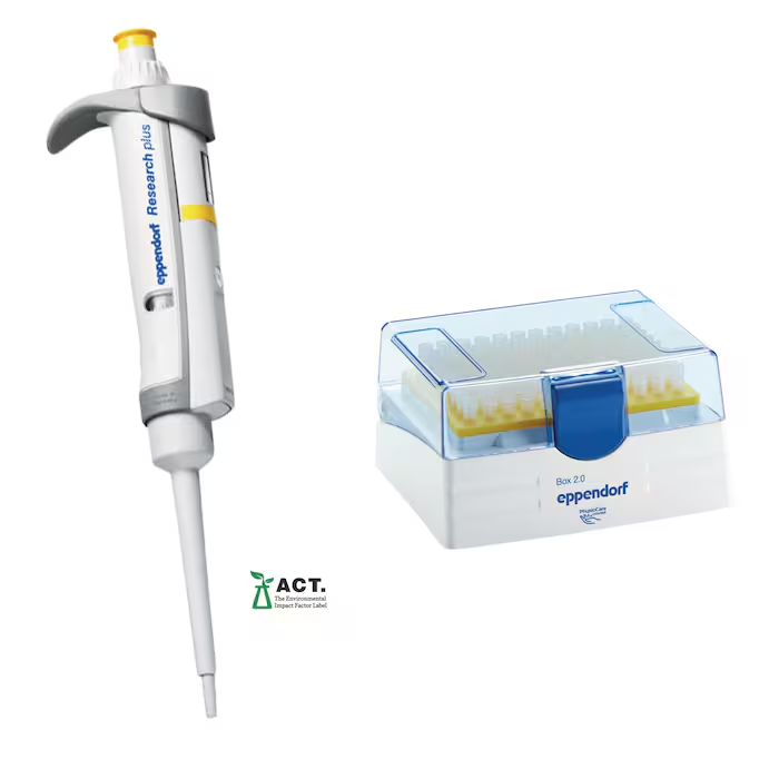 Pipette, Eppendorf, Research® plus, 1 channel, 20 - 200 µL, (GLP)