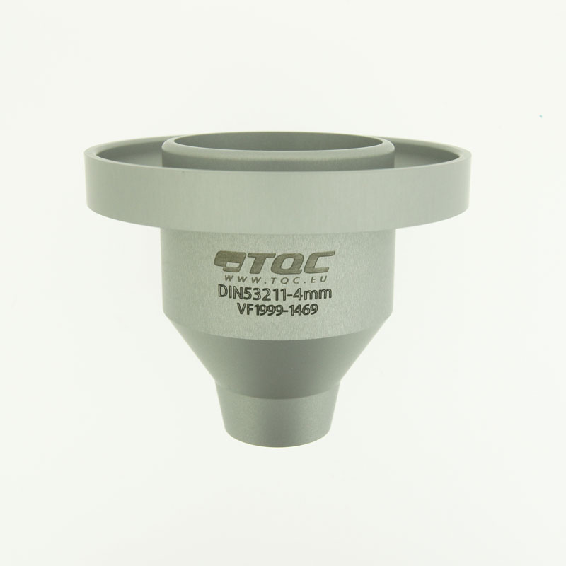 Flow cup, alu., fixed nozzle SS 6 mm, DIN 53211
