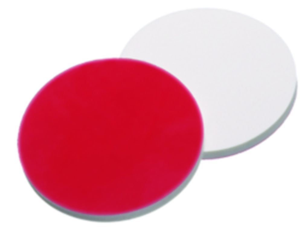 Septa, LLG, for N 8 screw caps, silicone(white)/PTFE(red) 45 A