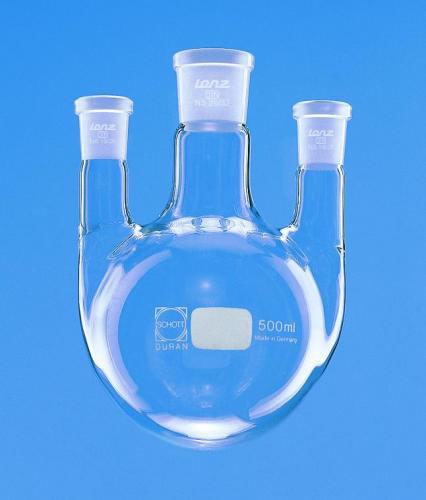 [6803543] Round-bottom Flasks, Three-neck, Side Necks, Paral