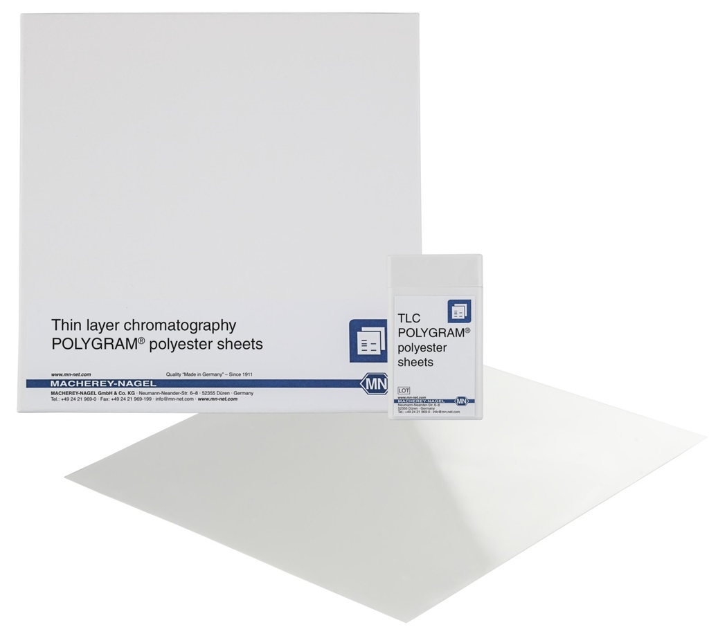[1770072] TLC sheets, Macherey-Nagel POLYGRAM SIL G UV254, Polyester, 20x20 cm, 25 pcs