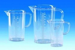 Measuring jugs, 250 ml, SAN moulded graduation