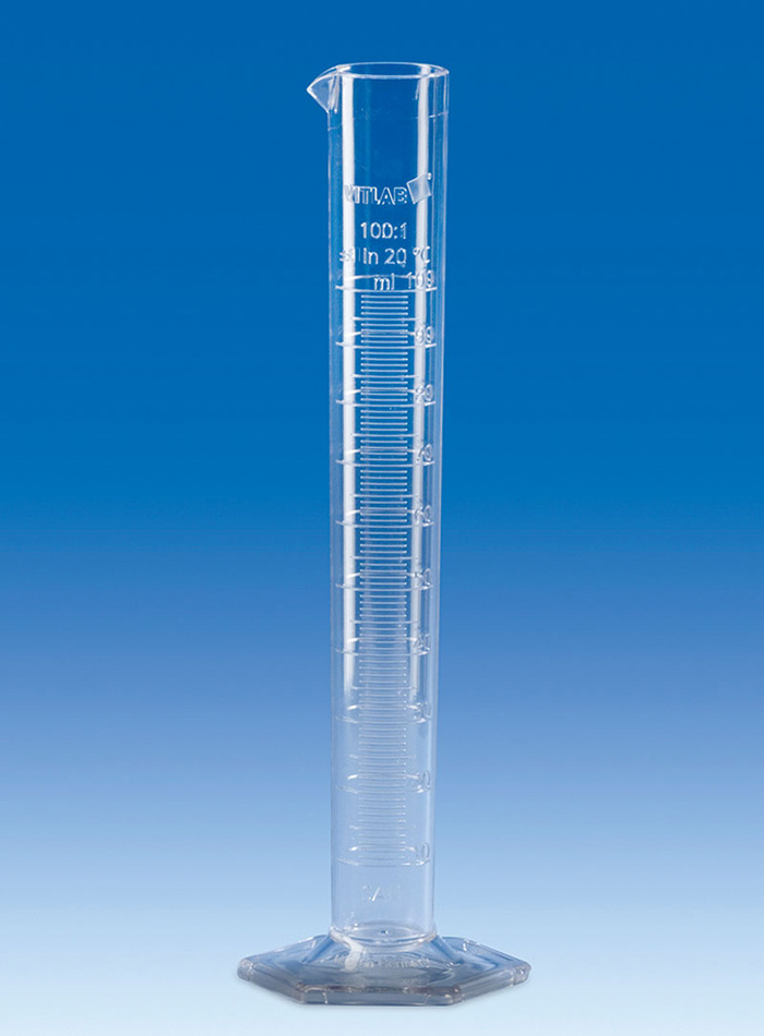 [7009011] Measuring cylinder, SAN, tall form, class B, 50 ml