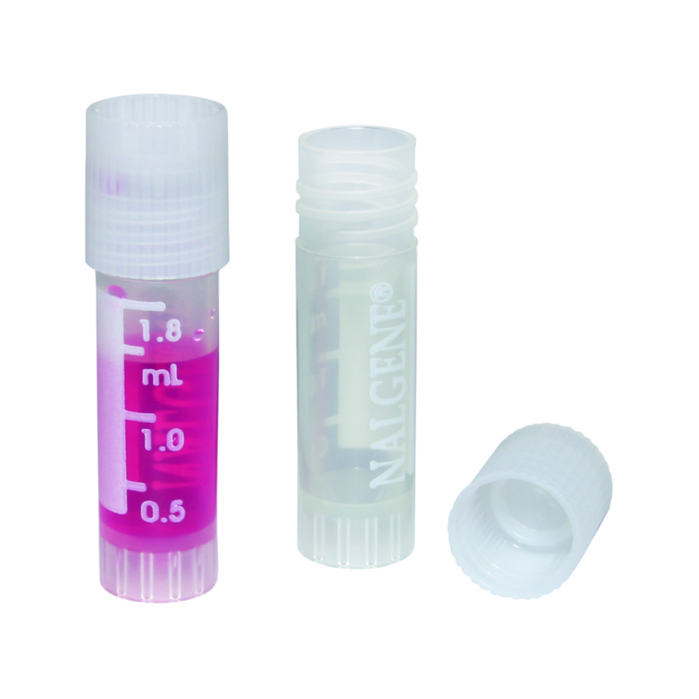 Cryotube, Nalgene 5012, PP, sterile, ext. thread, conical with skirt, 1.2 ml, 1000 pcs.