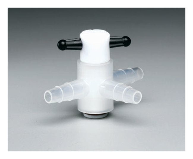 [7049122] Three-way valves, PP/TFE, bore 4 mm