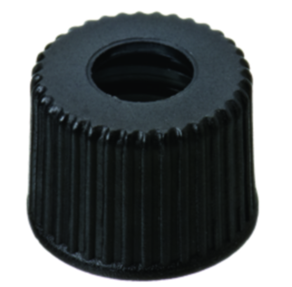[7060421] Screw cap, LLG, N 8, black PP w. hole
