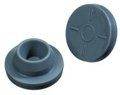 Plug for vials, LLG, N 20, grey butyl 37 A