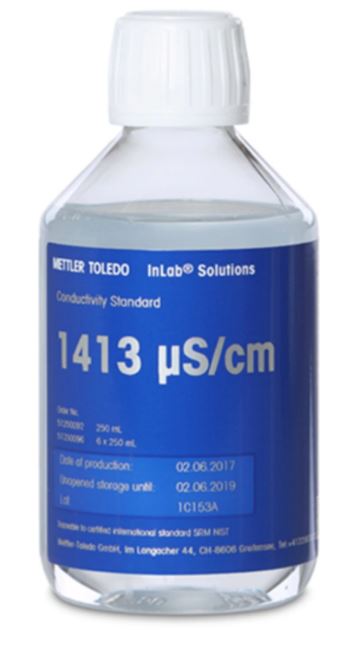 Conductivity Standard, Mettler-Toledo, 1413 µS/cm, 250 mL, 6 pcs