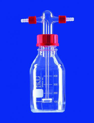 Gas Washbottles to Drechsel with Screw Connections