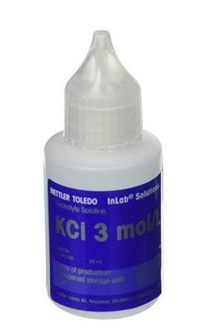 Electrolyte, Mettler-Toledo, KCl, 3M, AgCl saturated, 25 mL