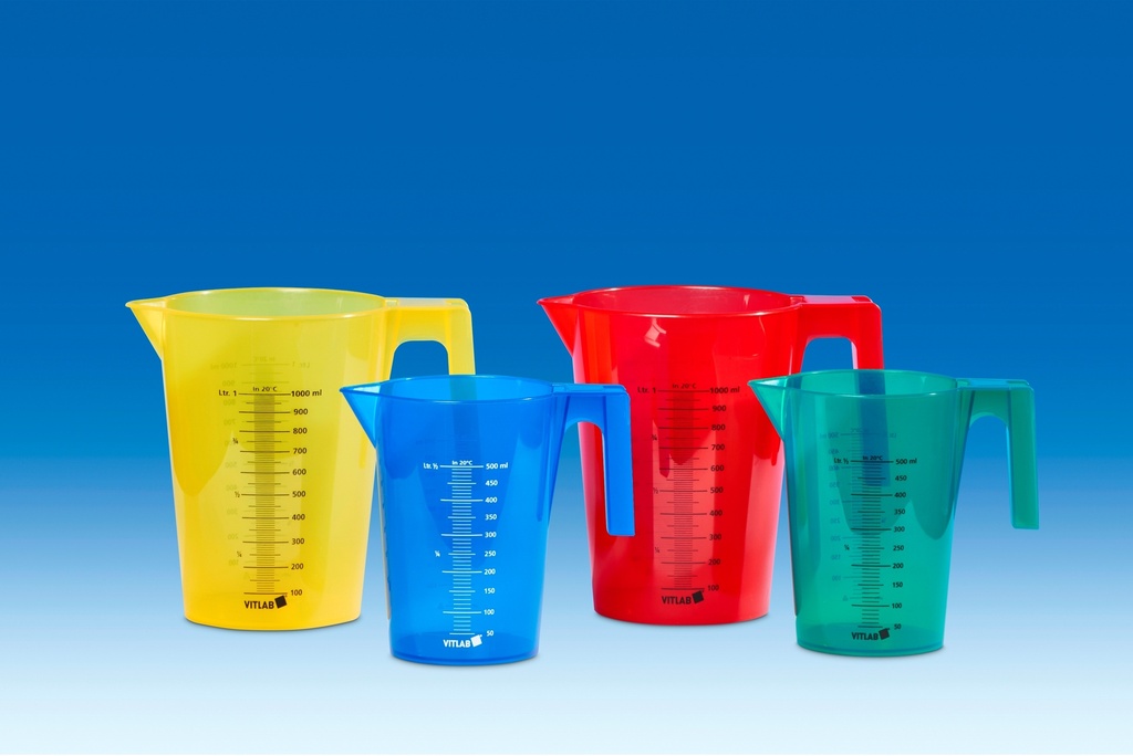[7644924] PP measuring jars 1000 ml colored, set of 4