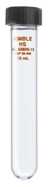 High speed centrifuge tubes 15 ml, with cap, 6/pk