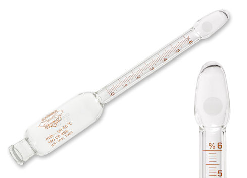 [7920451] Milk bytorometer, 0-7%. original calibrated