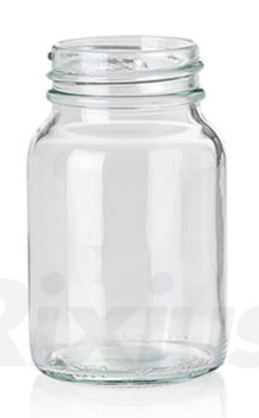 Wide neck bottles 250 ml, clear DIN 55