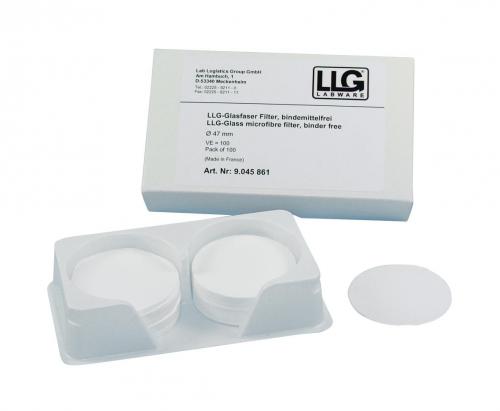 Filter circles, glass microfiber, LLG, fast, Ø125 mm, 1,6 µm, 100 pcs