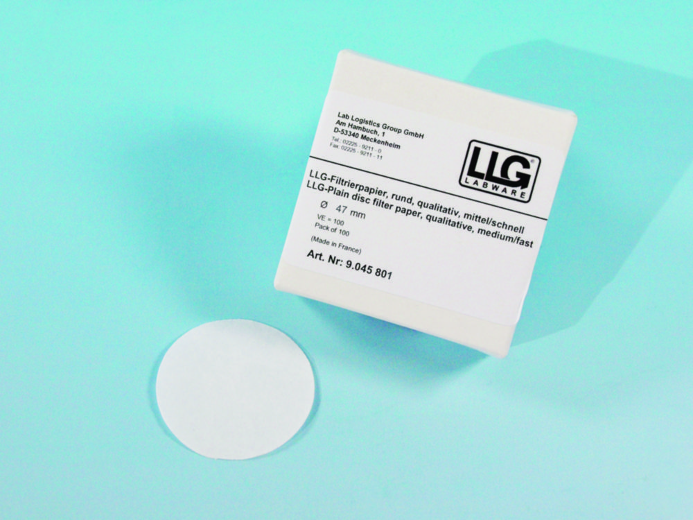 [7970266] Filter circles, LLG, qualitative, medium, Ø125 mm, 8-12 µm, 100 pcs