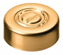 Crimp seals, LLG, N 20, alu w. center tear-off, gold, butyl/PTFE 50 A, Pharma-Fix