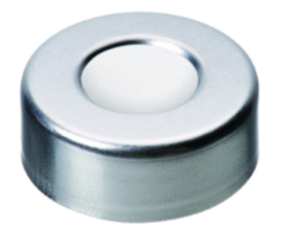 Crimp seals, LLG, N 20, alu w. hole, silver, silicone/PTFE 45 A