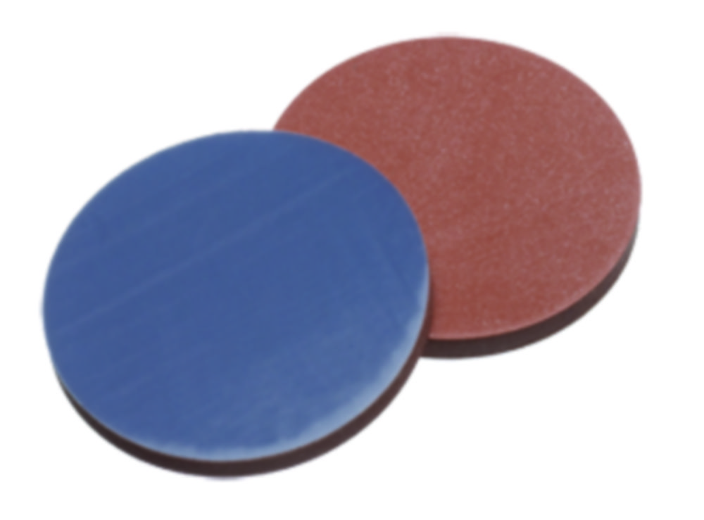 Septa, LLG, for N 13 screw caps, butyl(red)/PTFE(grey) 55 A