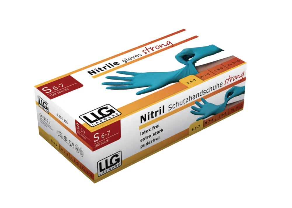 [9006382] Nitrile gloves, LLG Strong, size XL, blue