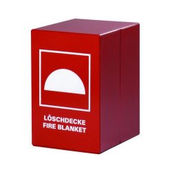 [9006903] Fire blanket container, Jutec, steel, red, 400x200x300 mm