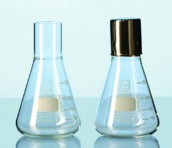 Flasks, culture, erlenmeyer, D uran, rimless, Capa