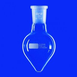 Pear shaped flasks with ground glass joint neck,