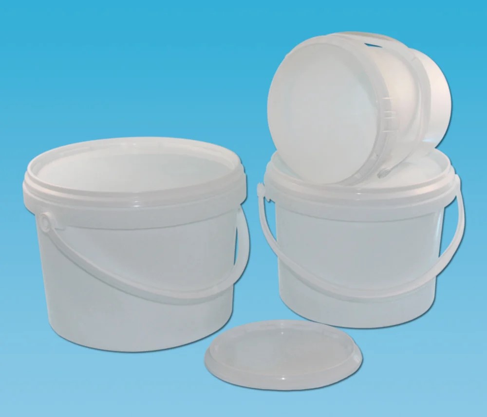 [9040032] Bucket, LLG, white, PP, with lid, 3 L