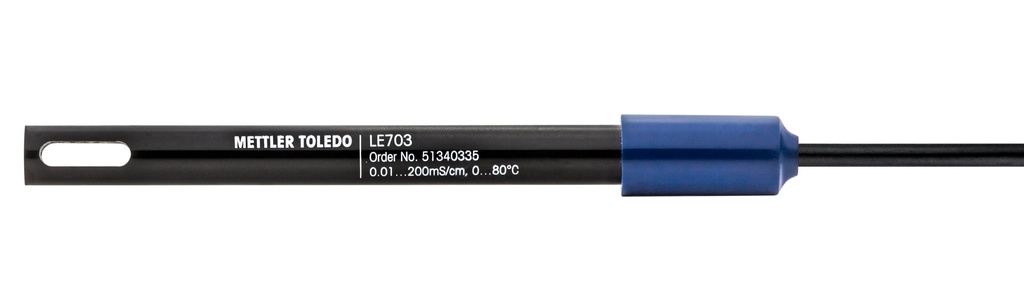 Conductivity cell, Mettler-Toledo LE703, 4 graphite, NTC, k=0,55 cm-1, Mini-DIN 1 m