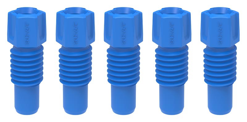 [9042892] Capillary fitting, SCAT, PFA, blue, for Ø3,2 mm tubing