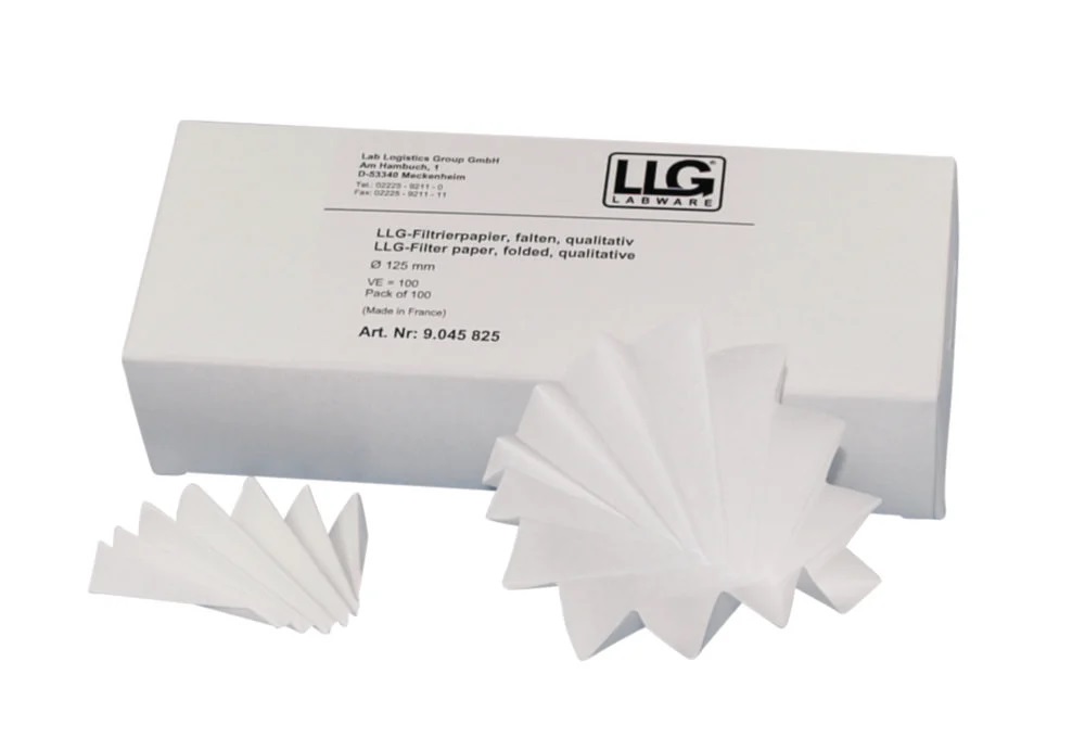 [9045826] Folded filter, LLG, qualitative, medium, Ø150 mm, 8-12 µm, 100 pcs