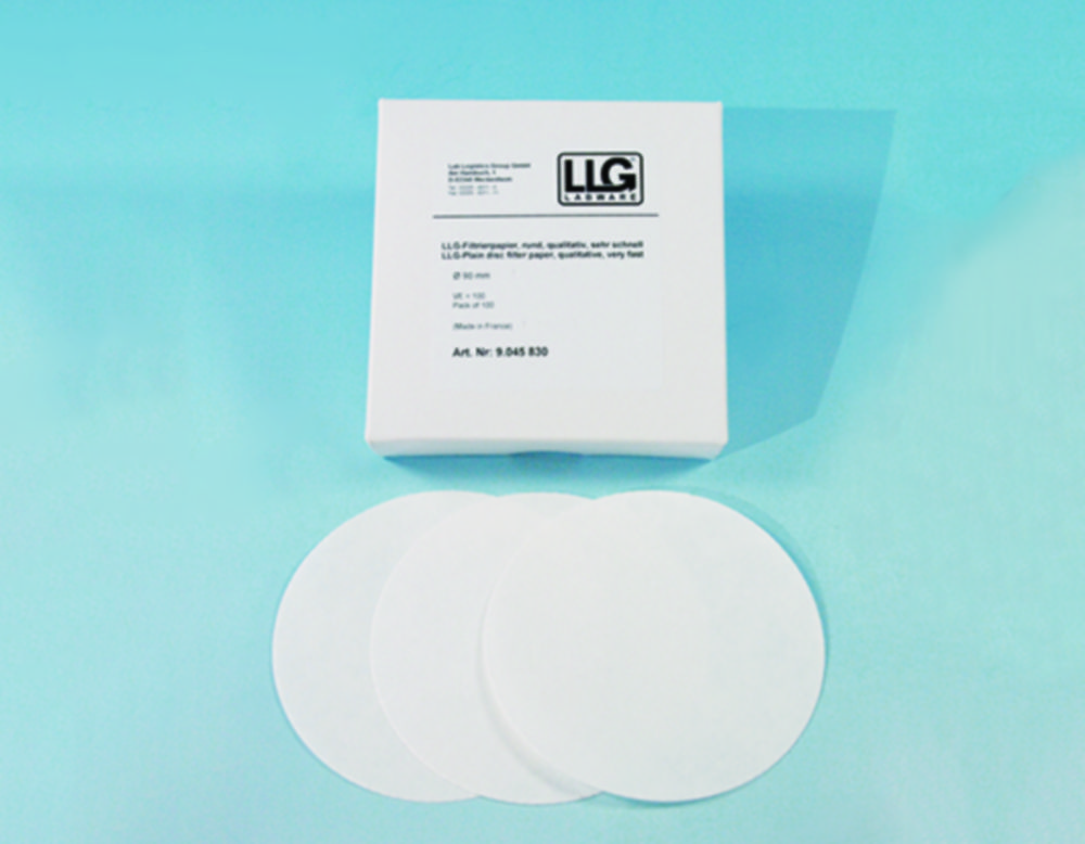 Filter circles, LLG, qualitative, very fast, Ø125 mm, 15-20 µm, 100 pcs