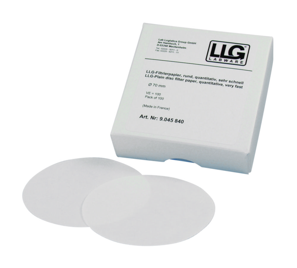 [9045845] Filter circles, LLG, quantitative, very fast, Ø185 mm, 12-15 µm, 100 pcs