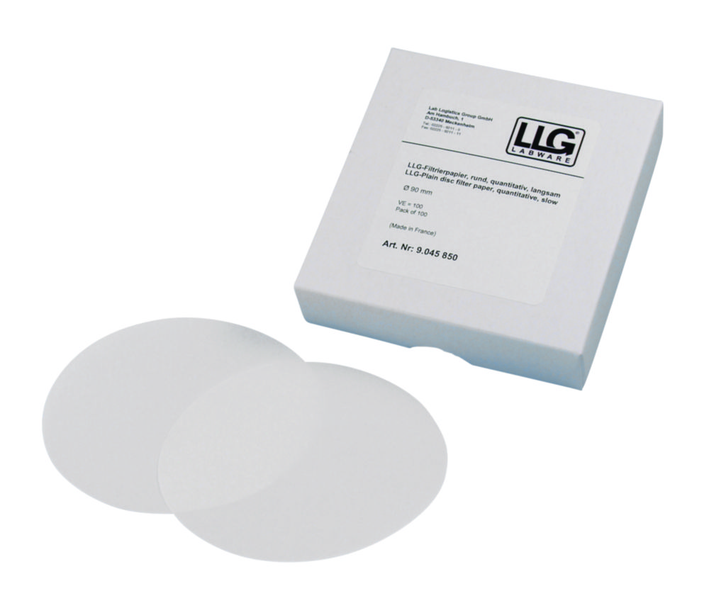 Filter circles, LLG, quantitative, slow, Ø90 mm, 2-3 µm, 100 pcs