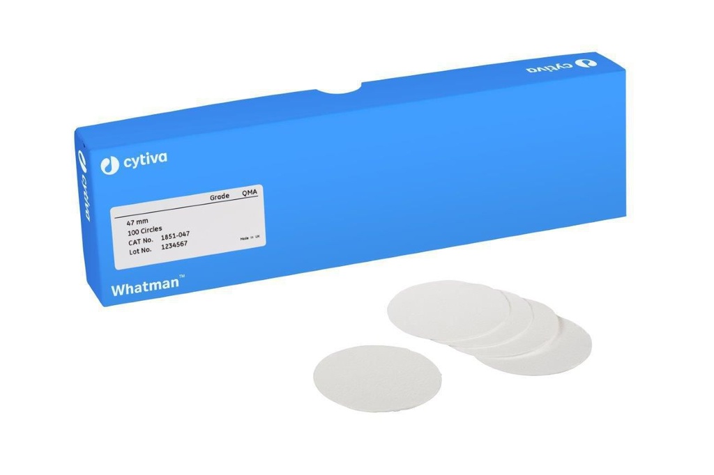 Filter circles, quartz, Whatman, Grade QM-A, Ø25 mm, 0,3 µm, 100 pcs