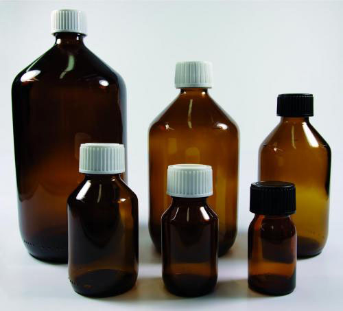 Packing bottle, 100 ml, light brown glass