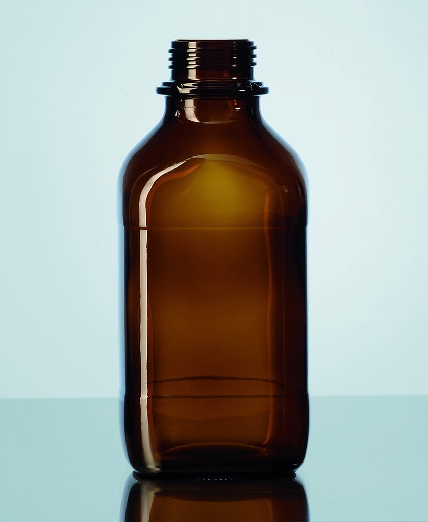 [9072061] Square screw cap bottles, narr ow neck soda-lime g