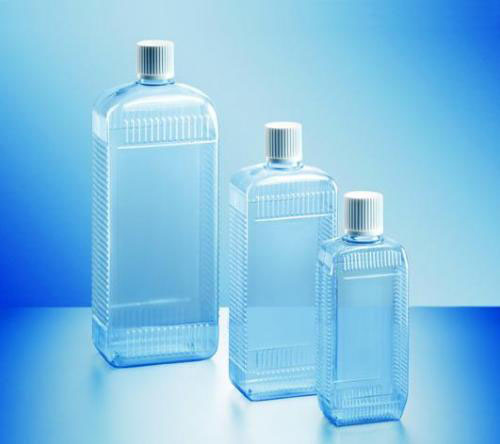 Square bottles, HDPE, natural, with LDPE screw ca