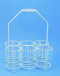 Bottle carrier, PE-coated wire, 4x 1000 ml bottles