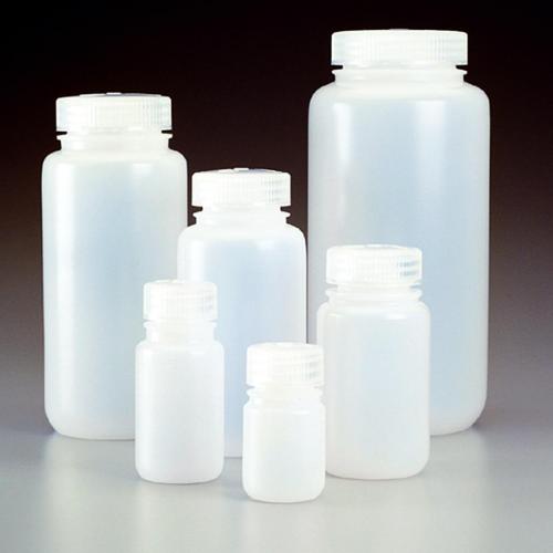 Wide-neck bottles 1000 ml, PE-HD with screw-cap PP