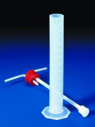 Gas washing bottles, PP, with 250ml graduated cyl
