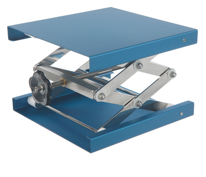 [9118979] Lab-Jack, aluminium anodized b lue 300 x 300 mm, w