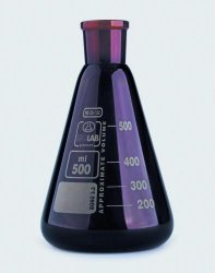 Erlenmeyer flask 1000ml, amber glass NS 29/32