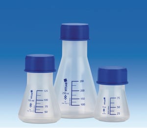 Erlenmeyer flask, Vitlab, PP, 500 mL, GL45 with screw cap