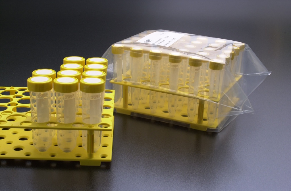[91515] Centrifuge tubes in rack, TPP, 15 ml, conical, PP, 30 pcs + 1 rack