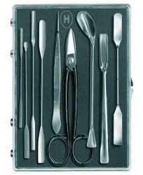 [9160010] Large chemist's instrument set, 9 pieces