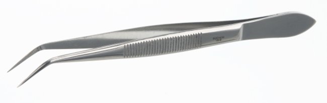 [9171226] Forceps 200 mm, rounded bent 18/10 steel