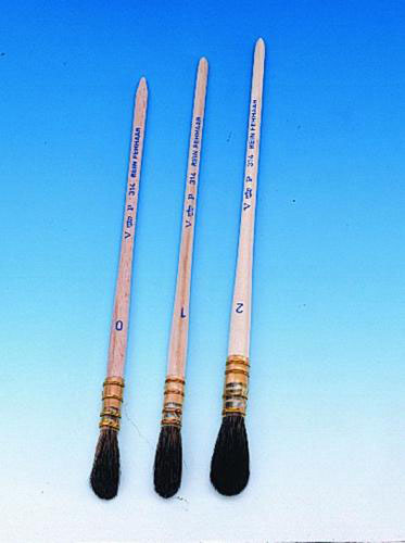 Hair brushes, oval, Size 2 , D ia. 8 mm